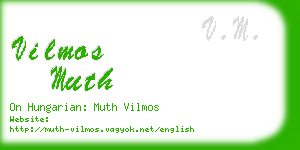 vilmos muth business card